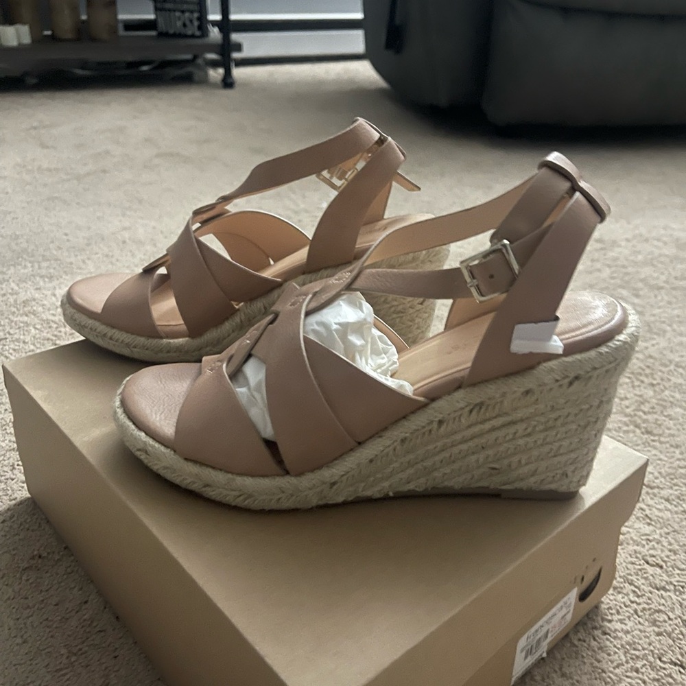 Francesca’s nude wedges